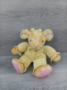 Kiddy Kuddlers Yellow Giraffe Rattle Baby Plush Russ Berrie Stuffed Animal - Picture 1 of 5