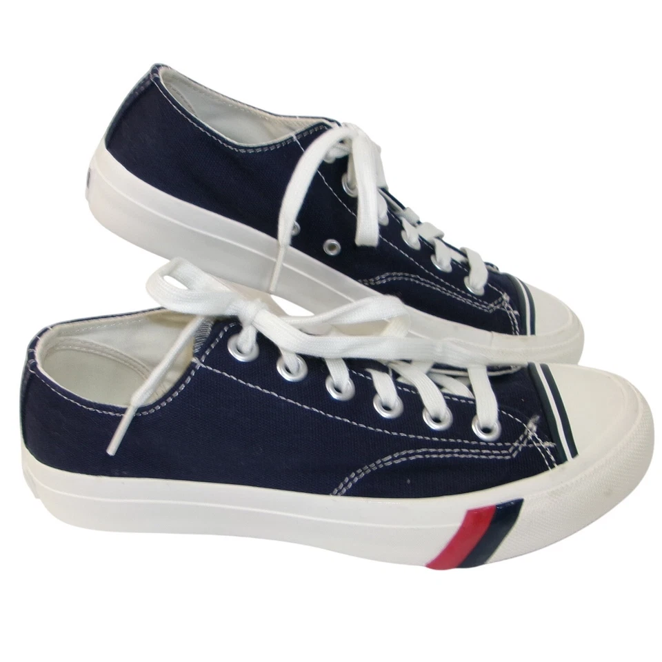 PRO Keds Mujeres 6.5 Azul Marino Lona Parte Superior Baja Tenis Con Cordones Zapatos Informales NUEVO Foto 1 de 4