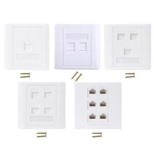 86 Type Computer Socket Panel CAT5E Module RJ45 Cable Interface Outlet - Afbeelding 1 van 13