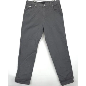 Calvin Klein Jeans Men Gray Pants 36x32 Easy Fit Cotton Smart Casual 5 Pocket - Picture 1 of 13