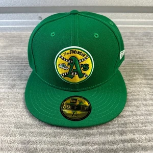 Gorra Oakland Athletics para hombre ajustada 7 1/4 New Era lana verde Cooperstown - Imagen 1 de 5