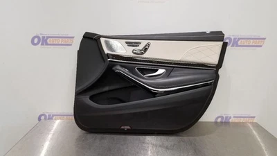 18 MERCEDES BENZ S63 W222 DESIGNO INTERIOR DOOR TRIM PANEL FRONT RIGHT PASSENGER - Image 1 of 4