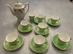 8 tazas de té y tetera Chicaramachi Noritake vintage años 20-30 y 7 platillos - Imagen 1 de 24