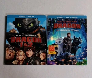 How To Train Your Dragon 1 2 3 Trilogy Collection Blu-ray Hidden World - Picture 1 of 4