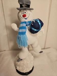 Peluche Gemmy Frosty Il Pupazzo di Neve Pattinaggio Ghiaccio Spinning Canto 15” Testato Funzionante  - Foto 1 di 6