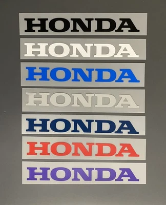 TWO HONDA MOTORBIKE STICKERS DECALS. CHOOSE SIZE AND COLOUR. Postage included. - Image 1 of 4