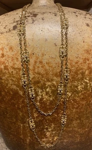 Camrose Kross JBK Gold und Strass Büroklammer Halskette - Bild 1 von 9