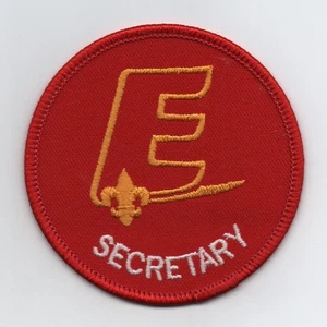Explorer Secretary Position Patch (1990-98), Gold "E", Clear Plastic Back - Picture 1 of 1
