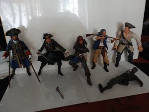 Set Of 5 Pirates Of The Caribbean 7" Action Figures Loose Used - Picture 1 of 15