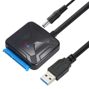 SATA to USB Adapter, USB 3.0 to SATA Cable for 3.5 2.5 Inch SSD HDD SATA III ... - Foto 1 di 8