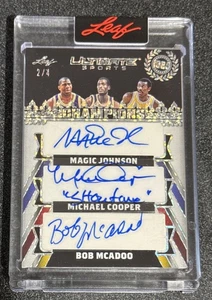 2024 LEAF ULTIMATE SPORTS CHAMPIONS #2/4 MAGIC COOPER MCADOO AUTO INSCRIBED 1985 - Picture 1 of 3