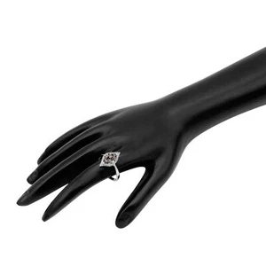 0.52 Ct Round White Brown Diamond Cluster Dome Fancy 925 Silver Womens Gift Ring - Picture 1 of 6