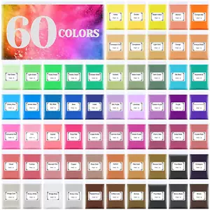 60 Colors Mica Powder Epoxy Set Natural Pearlescent Color for Soap ... - Picture 1 of 12