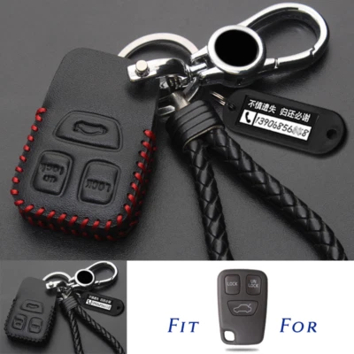 Funda protectora de cuero genuino para llavero de coche para Volvo C70 S40 V40 1998-2005 Foto 1 de 4