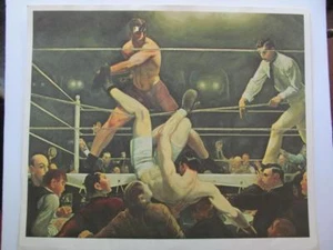 George Bellows "Dempsey And Firpo" Boxing Prize Fight 15x17 American Art Print - Picture 1 of 1