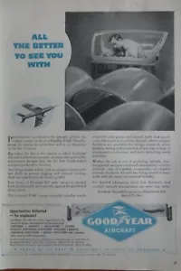 8/1953 PUB GOODYEAR AIRCRAFT REPUBLIC F-84F THUNDERSTREAK CANOPIES WINDSHIELD AD - Imagen 1 de 1