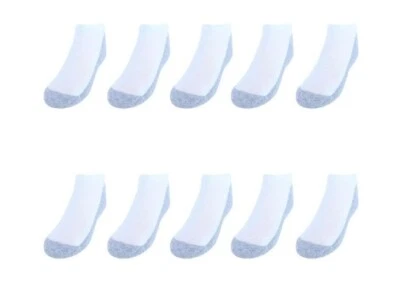 Calcetines Hanes Boys Blanco No Show 10 Pares Talla md (zapato talla 9-2.5) Foto 1 de 2