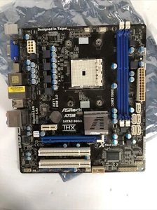 ASUS F1A75-M AMD A75 SATA 6Gb/s USB 3.0 Socket FM1 DDR3 mATX Motherboard + I/O - Picture 1 of 6