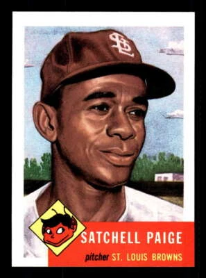 1991 Topps Archives 1953 #220 Satchel Paige St. Louis Browns Baseball Card NM-MT - Image 1 of 2