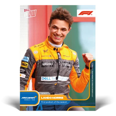 Lando Norris McLaren 2022 Topps Now Formula 1 F1 Card #15 First Podium of Season - Image 1 of 2