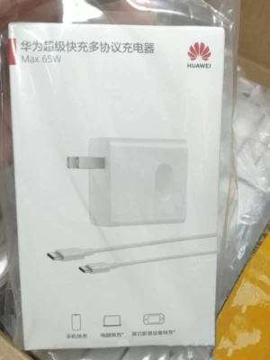 Huawei MateBook E 65W USB-C Super Fast Charger 20V/3.25A 15V/3A 12V/2A Universal - Image 1 of 4