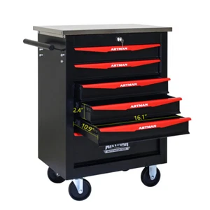 6 Drawers Tool Chest Metal Tool Storage Box Garage Workshop Warehouse Organizer - Picture 1 of 18