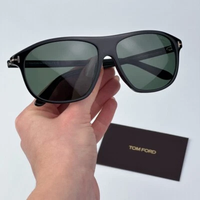 Gafas de sol Tom Ford para mujer negras verdes polarizadas piloto PRESCOTT FT1027 01R NUEVAS Foto 1 de 4