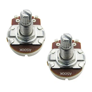 Potenciómetros de bajo para guitarra A500K 2 piezas eje largo ollas tamaño completo audio cono - Imagen 1 de 8