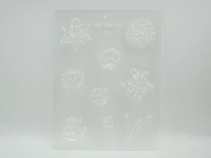 Candy Mold 9 Assorted Flower Shapes Clear Plastic CK Products 90-13043 - Picture 1 of 4