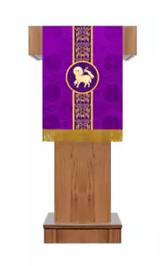 Liturgical Embroidered Pulpit/Lectern Cloth for church celebration - Picture 1 of 36