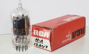 Tubo superior transparente AMPLITREX y TV-7 resultados súper bonito Ampex RCA 12AU7A ECC82 - Imagen 1 de 15