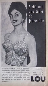 PUBLICITÉ DE PRESSE 1961 LE SOUTIEN-GORGE A BASQUE LOU - ADVERTISING - Picture 1 of 1