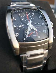 Seiko Chronograph Silver Stainless Steel Bracelet Men's Watch SPC029P1 - Picture 1 of 1