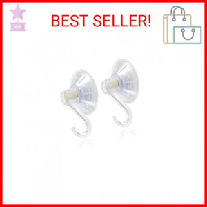 1st Choice Clear Plastic Suction Cup Hook,2 Pack Ultra Heavy Duty Hooks Strong P - Picture 1 of 2