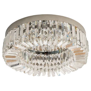 HOMCOM Crystal Ceiling Light Chandeliers Living Room, Silver, Refurbished - Picture 1 of 11
