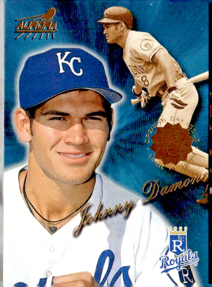 Pacific Aurora 1999 día de apertura paralelo en blanco serie #86 Johnny Damon 1/1 Foto 1 de 2