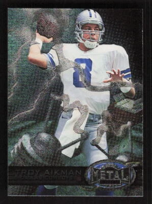 1997 Skybox Metal Universe  #11 Troy Aikman  Dallas Cowboys - Image 1 of 2