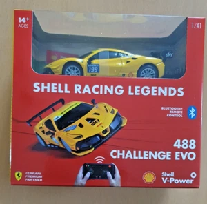 NEU OVP limitiert SHELL # Bburago Ferrari 488 Challenge EVO # Bluetooth V-Power - Bild 1 von 5