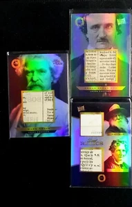2024 Pieces Of The Past 1800s Authors Relic Lot Twain, Poe, Whitman, & Stowe - Bild 1 von 5