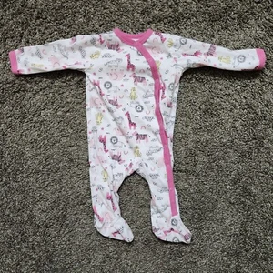 Pijama Bebé Emporio 3-6 Meses Blanco Rosa Niñas Algodón Poliéster Animales Pies - Imagen 1 de 9