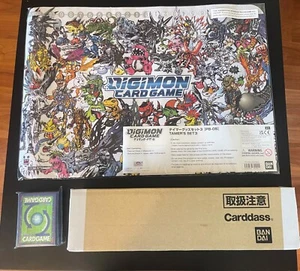 Digimon Tamer's Set 3 PB-05 DTCG Playmat + 60+5 Standard Sleeves SEALED IN BOX - Picture 1 of 2