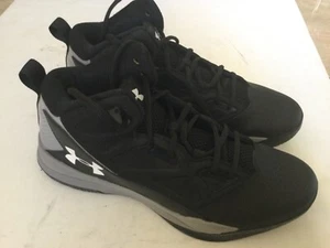 US Size 11 - Under Armour Basketball Silver & Black UK 10 05/16 - Picture 1 of 16