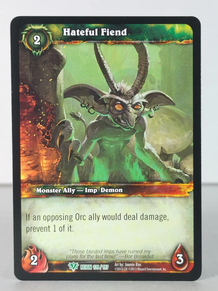 Hateful Fiend - Reign of FIre - singles - 139/197 - WoW TCG - uncommon - Image 1 of 1