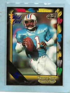 WARREN MOON - 1991 Wild Card "5 Stripe"- #27 - Oilers - Comb. Shipping - Picture 1 of 1