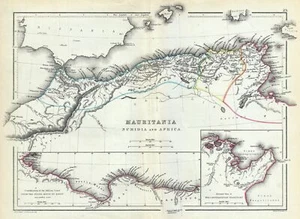 1867 Hughes Map of the Barbary Coast or Northern Africa in Antiquity - Picture 1 of 1