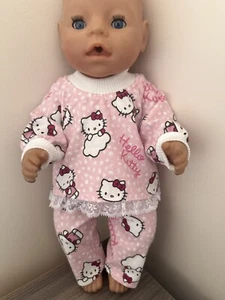 Dolls clothes, Made To Fit 43cm Baby Born Dolls. Pyjamas. Size Medium - Picture 1 of 2