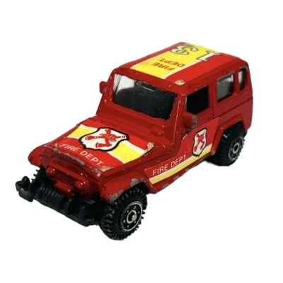 De colección Toyota Land Cruiser FJ40 Rojo Departamento de Bomberos Majorette 1:60 Diecast Foto 1 de 4