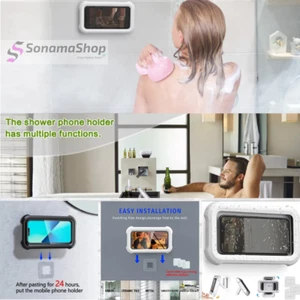 🚿 Waterproof Shower Phone Holder with 480° Rotation, Angle Adjustable - Picture 1 of 9
