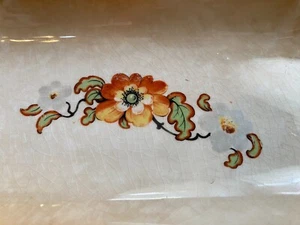 Homer Laughlin floral lusterware relish D8 N5 vintage 11 x 4 7/8" - Picture 1 of 4