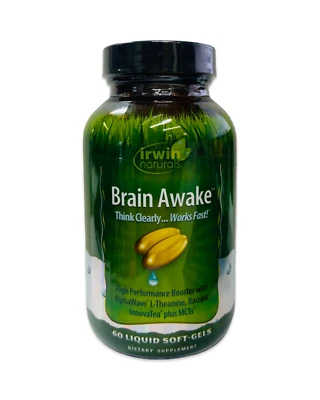 Irwin Naturals Brain Awake AlphaWave MCT 60 geles blandos caducidad 26/02 sellado envío rápido Foto 1 de 2